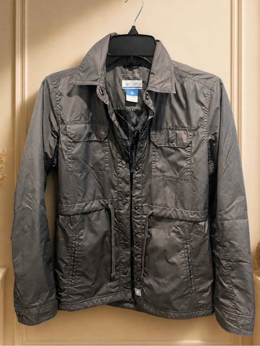 Columbia Women’s Peak Meets Street Metallic Shirt Jacket Black AL7130